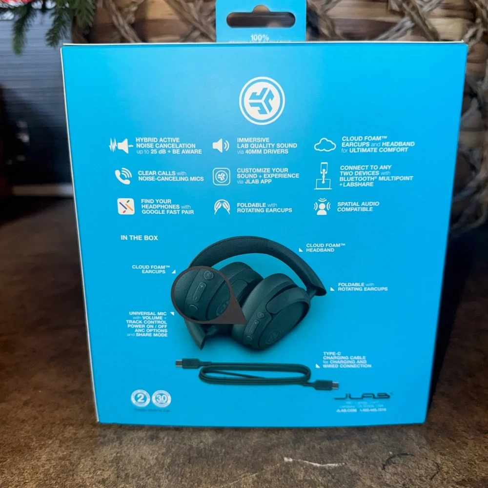 JLab JBuds Lux ANC Wireless Headphones - Sage Green - Picture 3 of 7
